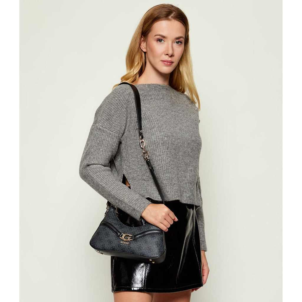 Guess Coal Black Women Shoulder Bag Hwsg7993730 Clo