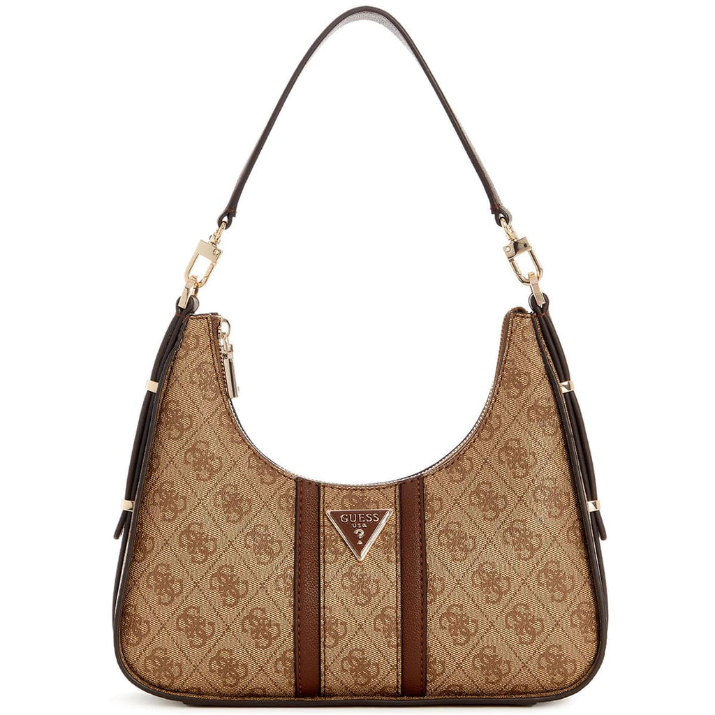 Guess Latte Logo Brown Light Brown Brown Women Shoulder Bag Hwsg9000180 Lgw