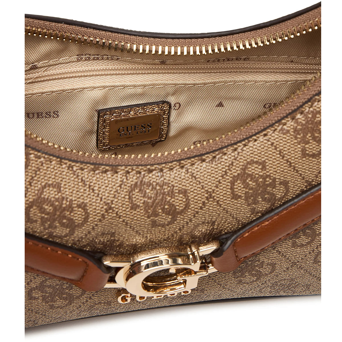 Guess Latte Logo Light Brown Brown Women Crossbody Hwsg7993730 Ltl