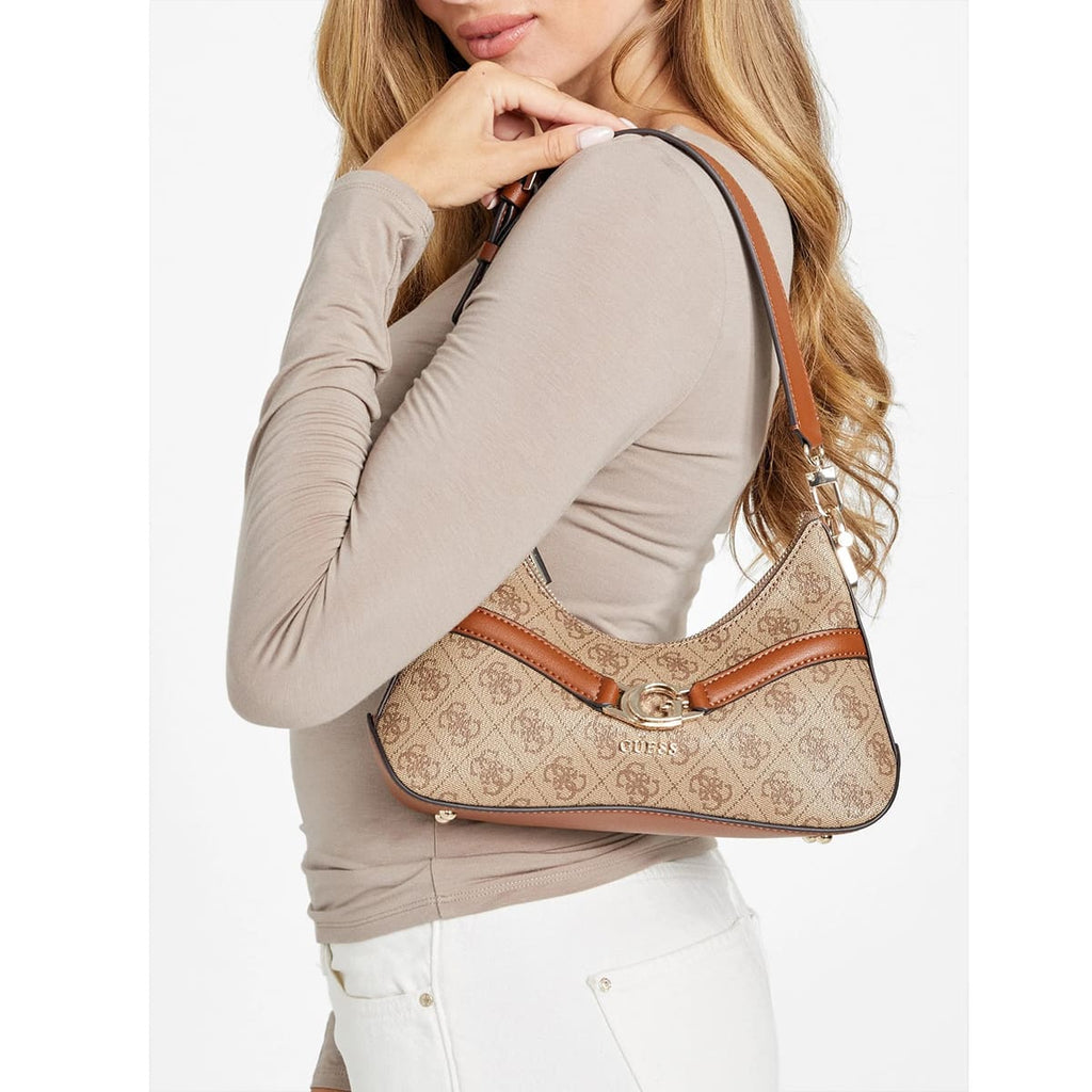 Guess Latte Logo Light Brown Brown Women Crossbody Hwsg7993730 Ltl