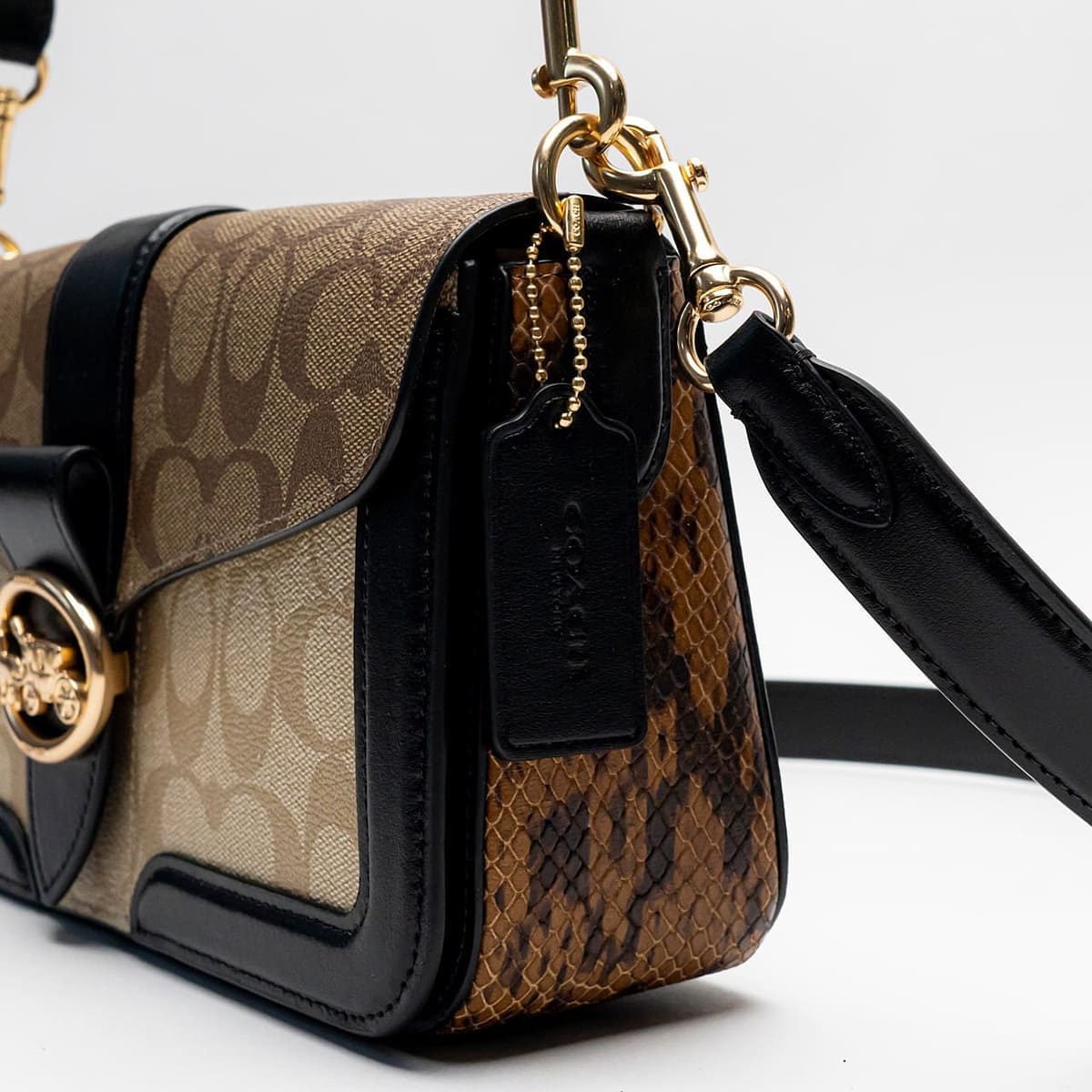 COACH Khaki – Black Women Shoulder Bag 5509 IMRKY