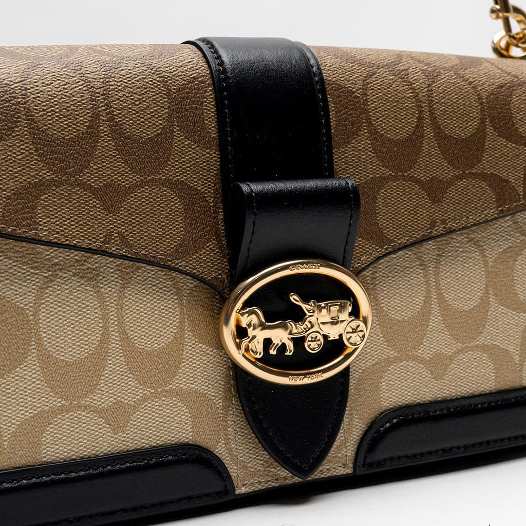 COACH Khaki – Black Women Shoulder Bag 5509 IMRKY