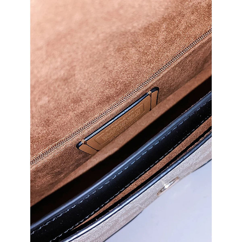 COACH Khaki – Black Women Shoulder Bag 5509 IMRKY