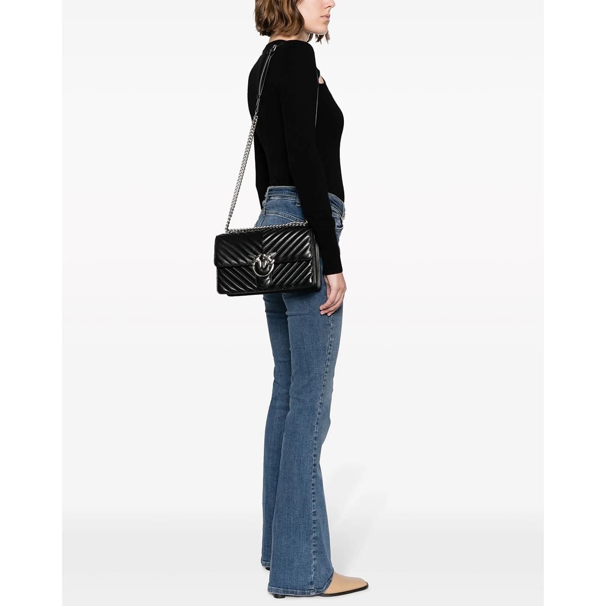 Pinko Black Women Crossbody Bag 100074A0Gk Z99O