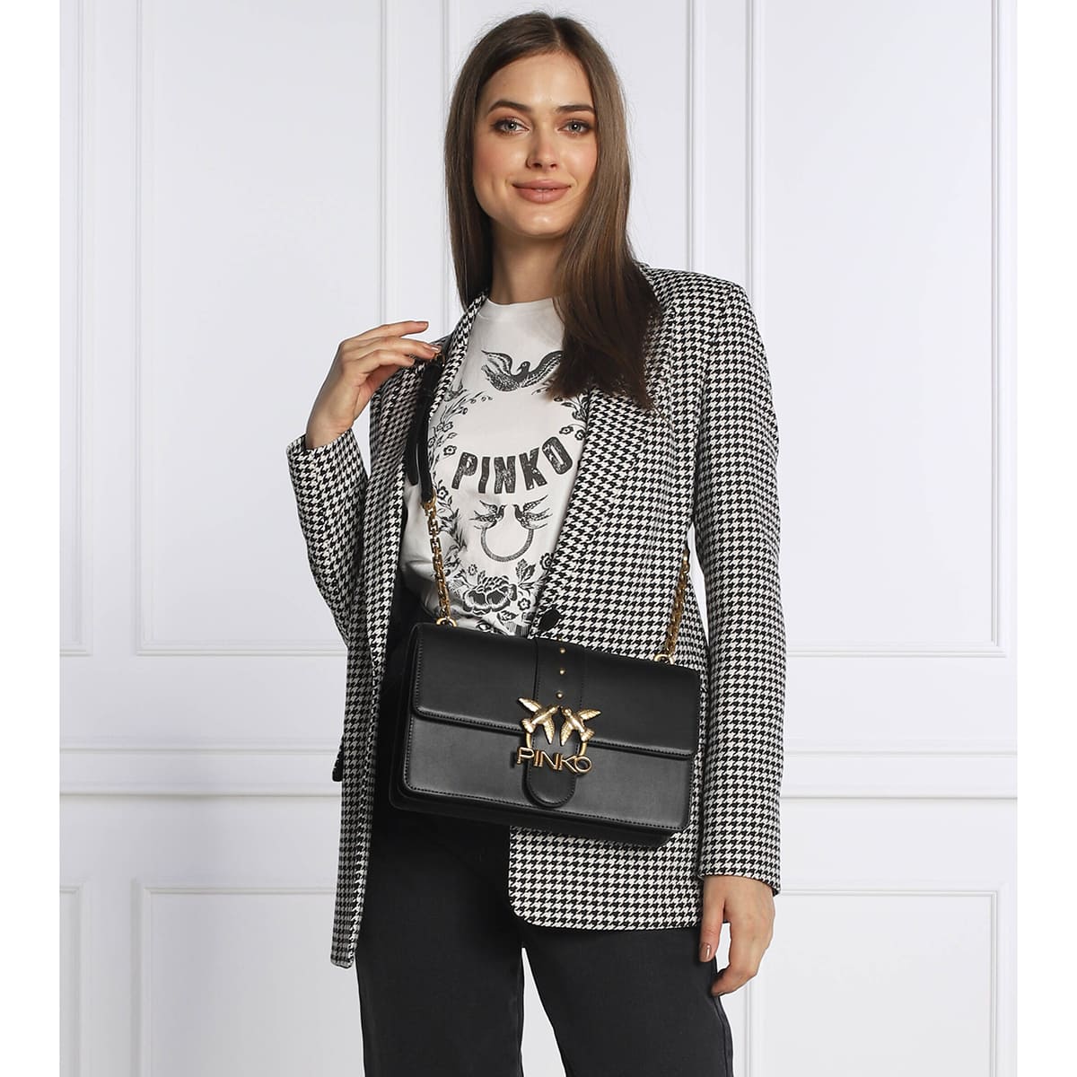 Pinko Black Women Shoulder Bag Cross Body Bag 7 Cl Pe 21 Pltt 1P228G Y6Xt