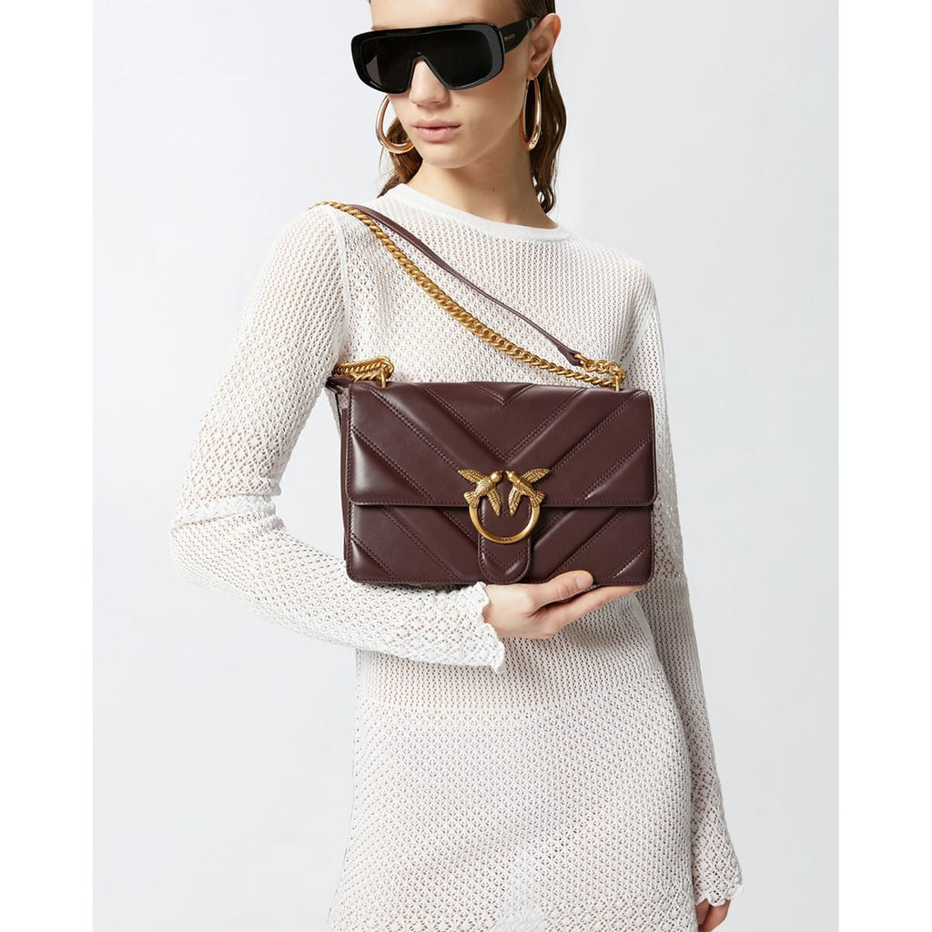 Pinko Brown Women Shoulder Bag Cross Body Bag 104549A26Z W36Q