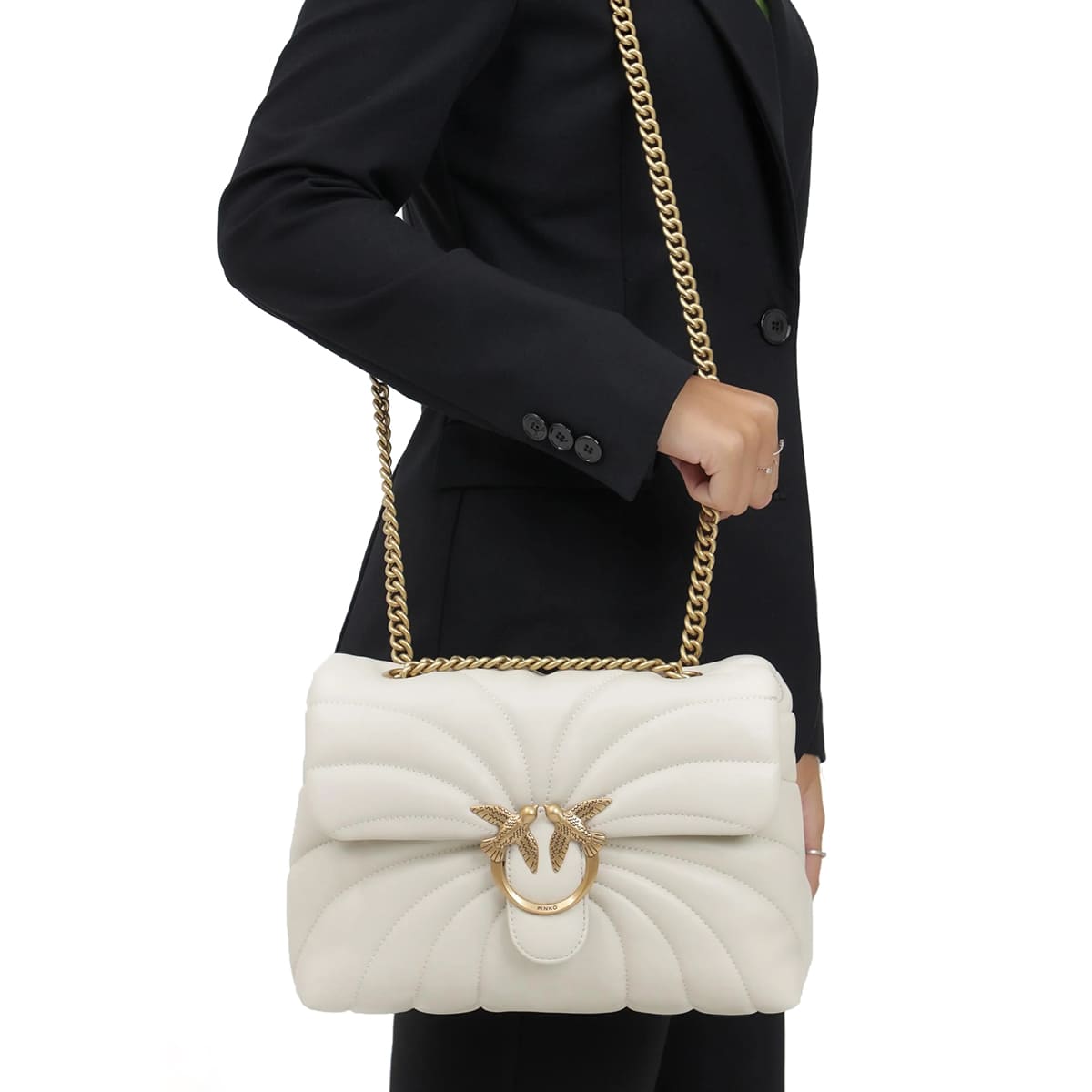 Pinko White Women Shoulder Bag Cross Body Bag 100038A1Ex Z14Q