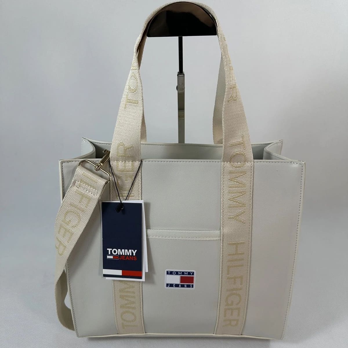 Tommy Hilfiger Beige Women Handbags Tote Bag