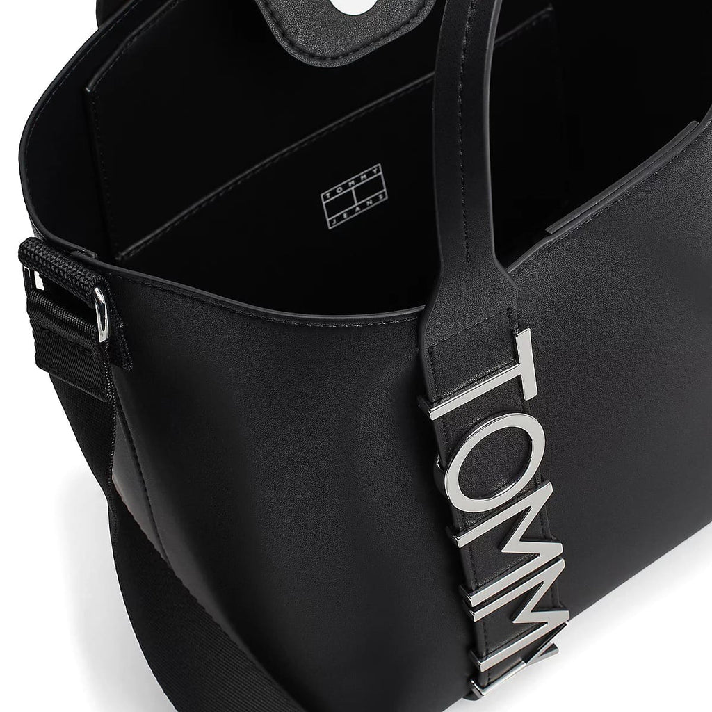 Tommy Hilfiger Black Women Shoulder Handbag Aw0Aw17049