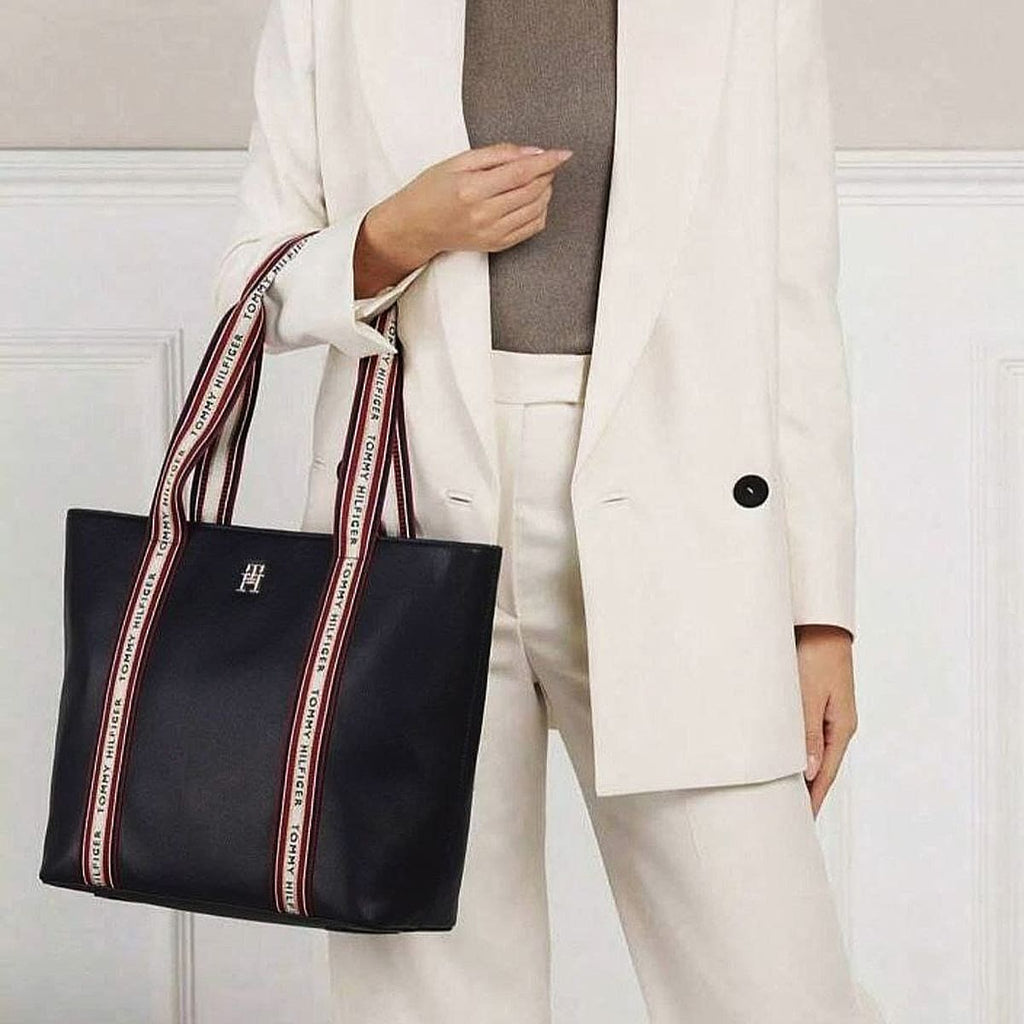 Tommy Hilfiger Navy Blue Women Handbags Tote Bag Aw0Aw14218