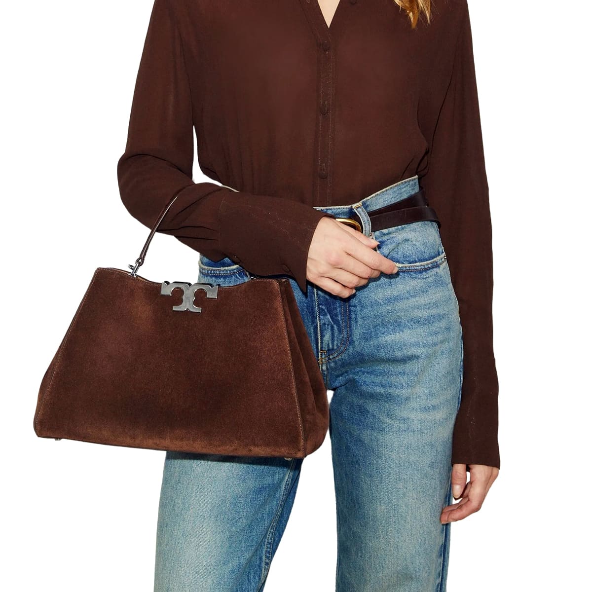Tory Burch Brown Dark Cocoa Women Shoulder Bag 171502 202