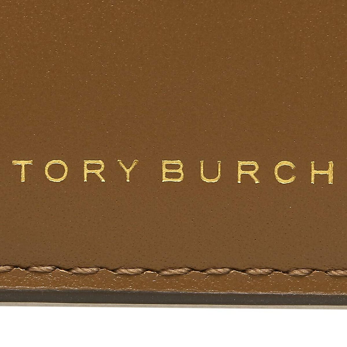 Tory Burch Tan Camel Leather Women’s Mini Wallet with Gold Logo